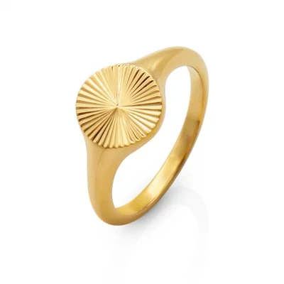 Inel Sunburst Signet