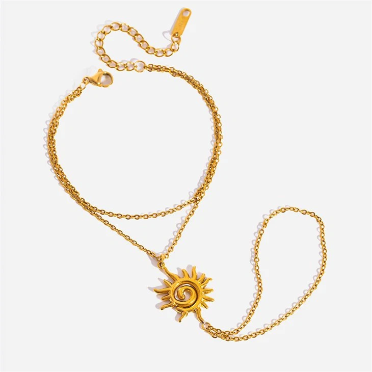 Double Layer Spiral Sun Hand Chain high quality