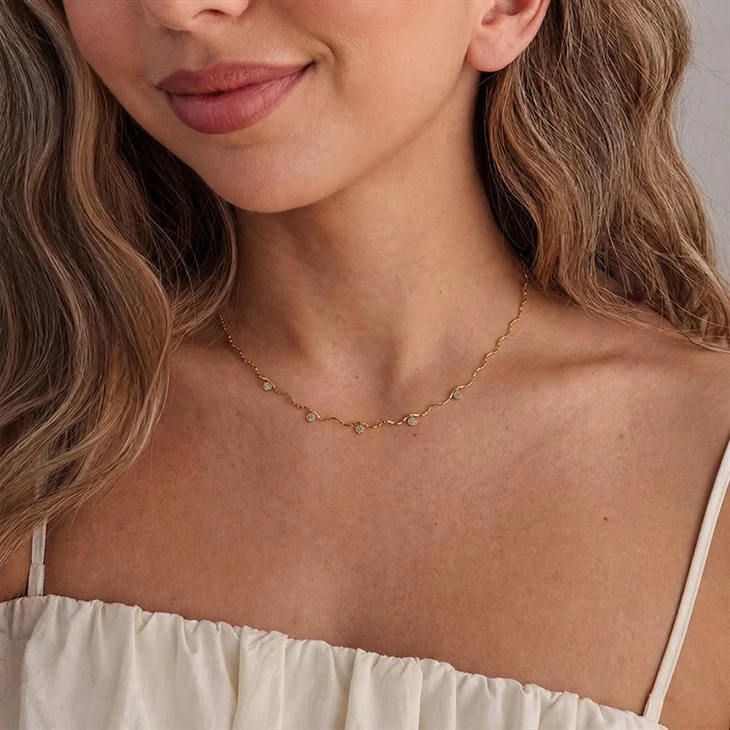 Wavy Twist Chain Tiny Necklace factory